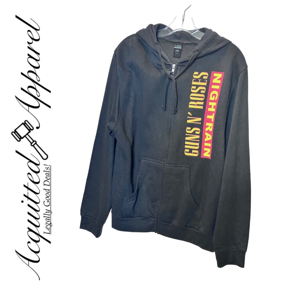 Guns N' Roses Night Train Zip Up Hoodie Gray